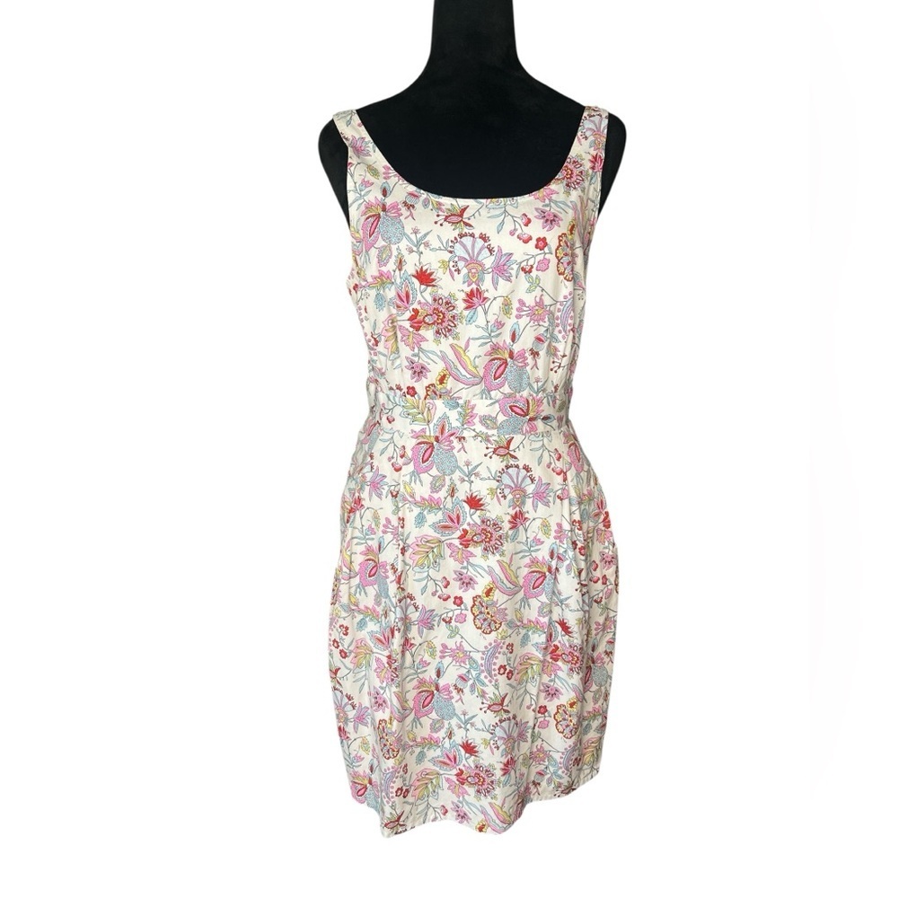 Jack Wills Size US 10 UK 14 White Multicolor Shipstone Paisley Dress Cotton